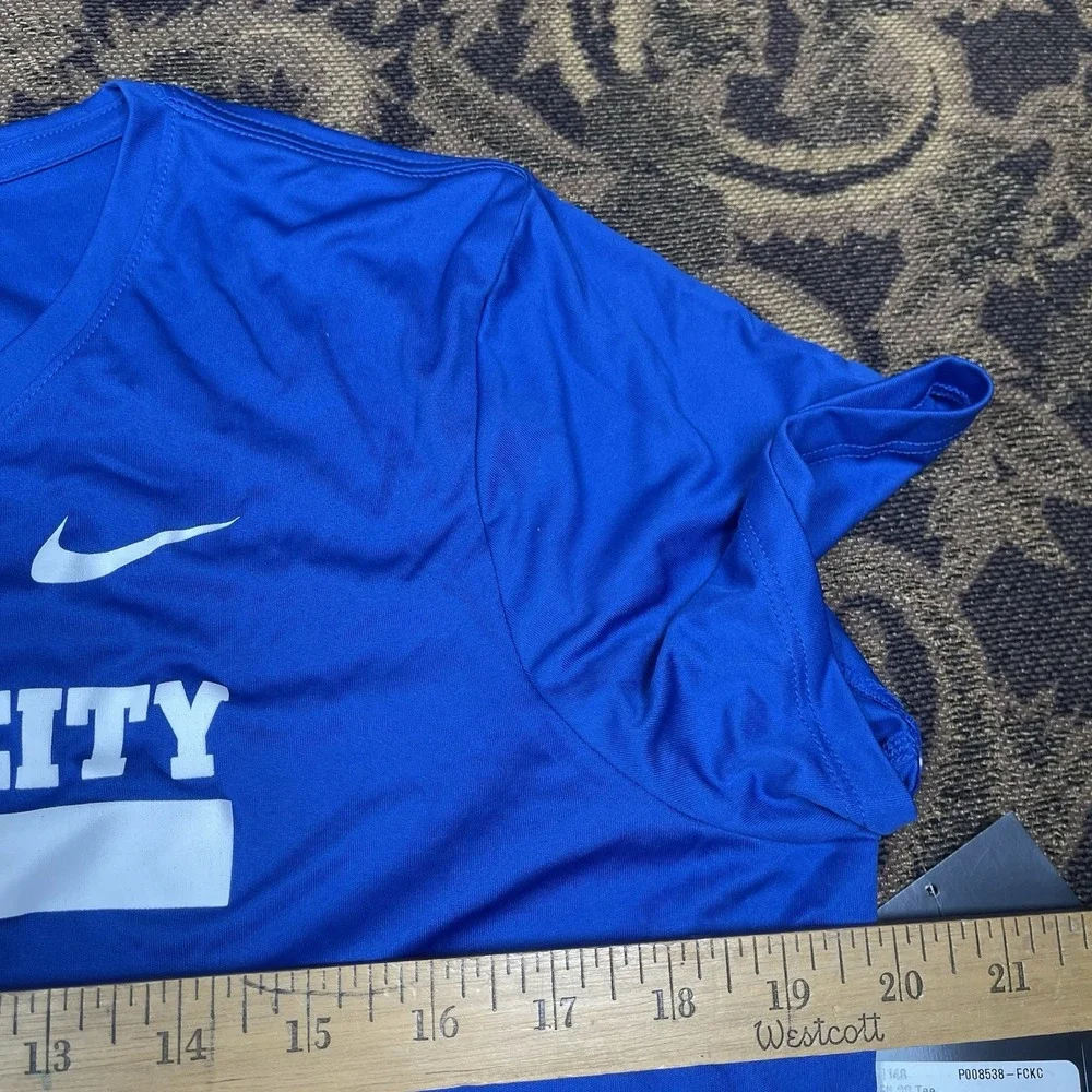 Nike Dri-FIT FC Kansas City Soccer women's Blue t-shirt Size XL New